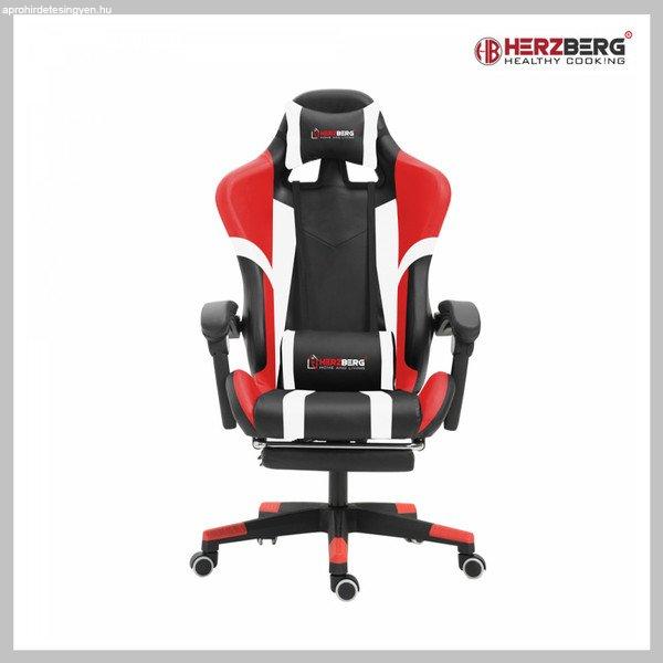 Herzberg  Tricolor gamer- és irodai szék piros HG-8082P
