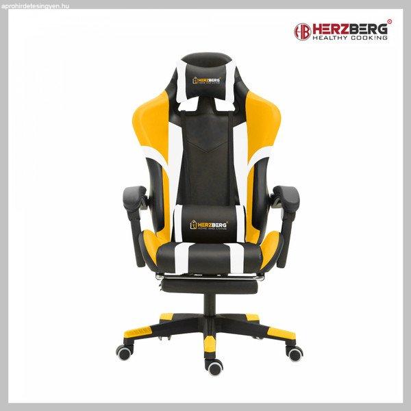 Herzberg  Tricolor gamer- és irodai szék sárga HG-8082S