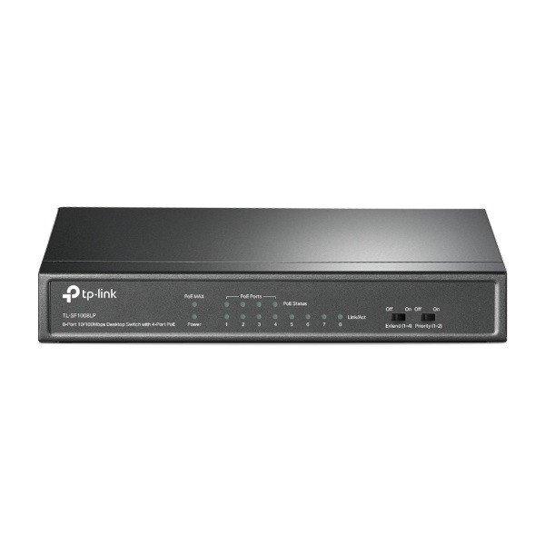 TP-Link Switch PoE - TL-SF1008LP (8 port 100Mbps; 8/4 af PoE port, 41W)