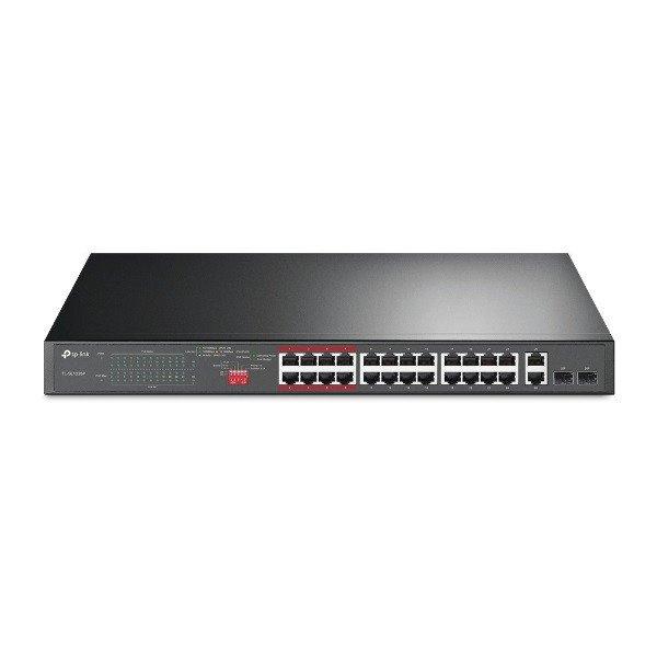 TP-Link Switch PoE - TL-SL1226P (24port 100Mbps; 24 af PoE port; 2x Combo SFP;
250W, 250m extended mode)