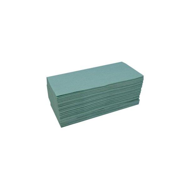 Kéztörlő 1 rétegű V hajtogatású 250 lap/csomag lapméret: 23x25cm 100%
újrahasznosított Bluering® zöld