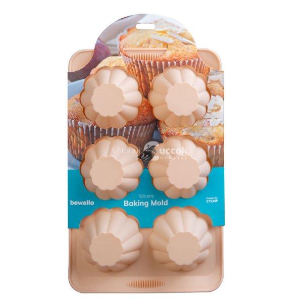Bewello Szilikon sütőforma - muffin - 30 x 19 x 4,1 cm