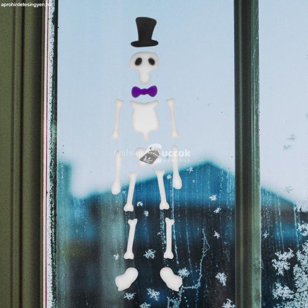 Family Színes gél ablakdekor - csontváz - 17 x 8 cm