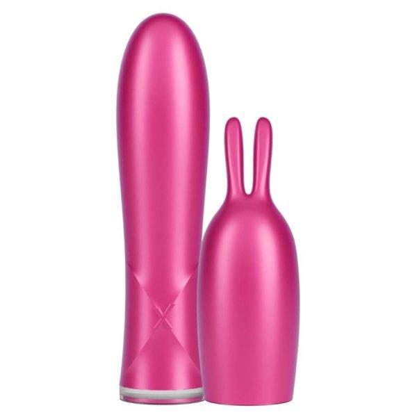 Durex Tease & Vibe - rúdvibrátor nyuszis csiklóizgatóval (pink)