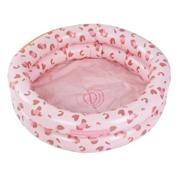 Swim Essentials Felfújható gyerek medence - Old Pink leopard - 60 cm