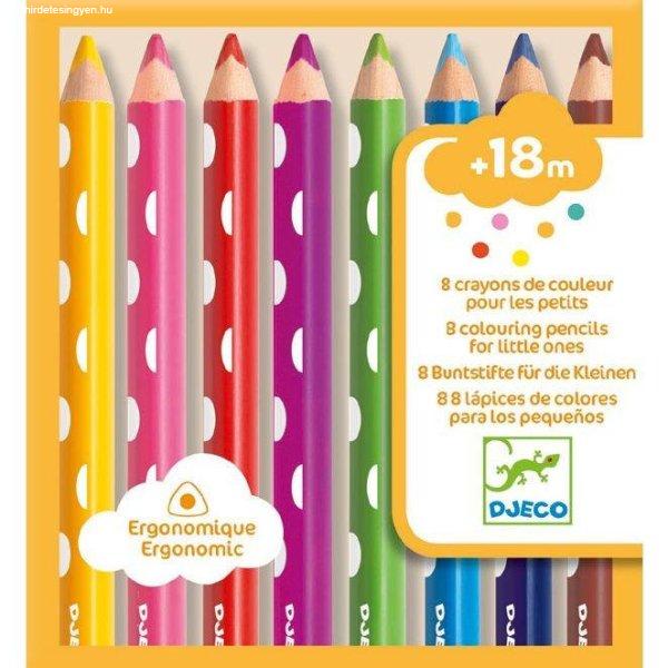 Vastag ceruza - 8 színű ceruza szett a legkisebbeknek - Colouring pencils for
little ones - Djeco