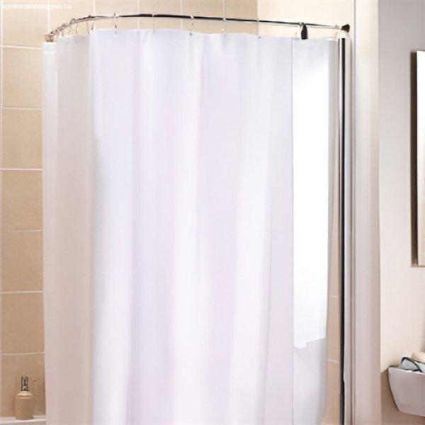 Zuhanyfüggöny tartó kád elem 70 x 165 cm fehér L alakú