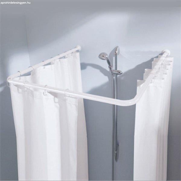 Zuhanyfüggöny tartó U elem 80 x 80 x 80 cm fehér