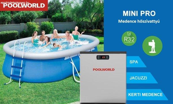 Poolworld Mini Pro medence hőszivattyú A27°C/W26°C 3.5kW COP5.4