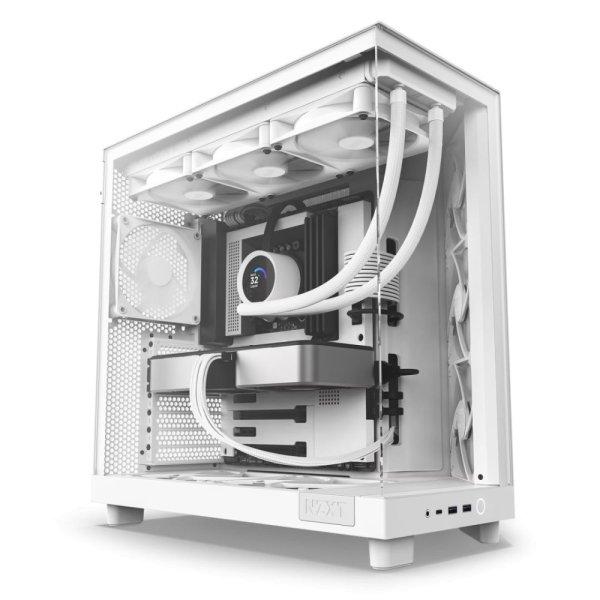 NZXT H6 Flow (2023) Tempered Glass Matte White