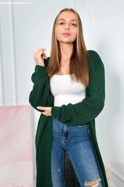 Kardigán kötött pulóver modell 2019-2 sötétzöld