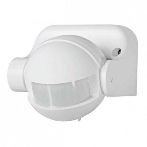 Mozgásérzékelő fali lámpa, kültéri használatra, fehér, IP44 védelemmel