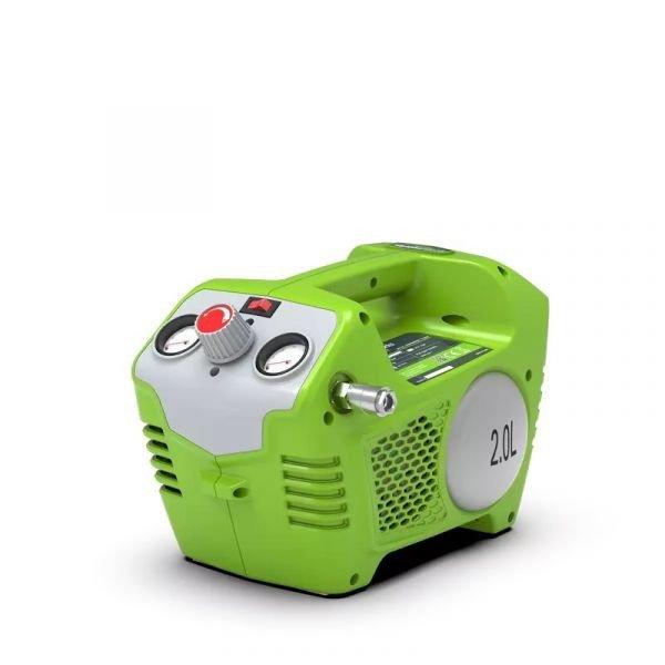 Kompresszor akkumulátoros Greenworks G40AC 40 v, 8 bar, 2 literes, 40 l/perc,
akku és töltő nélkül