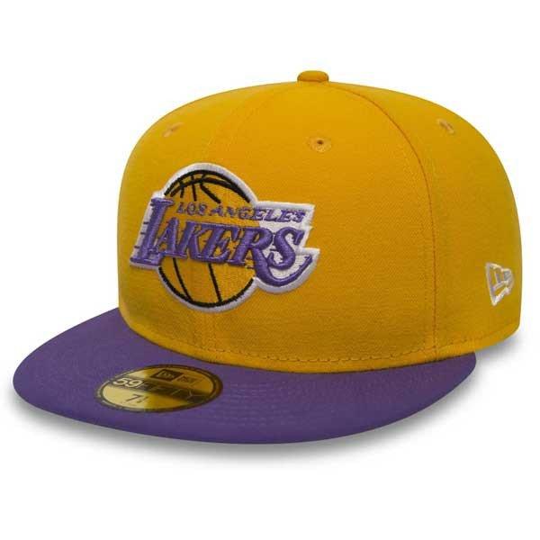 Sapkák New Era 59FIFTY NBA Basic Los Angeles Lakers Yellow Purple cap