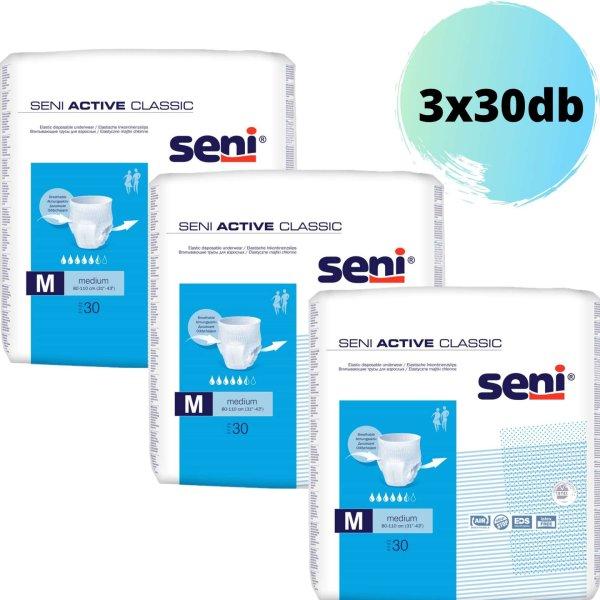 Seni Active Classic Medium 2 Felnőtt pelenka 80-110cm - Nagy kiszerelés
(3x30db)