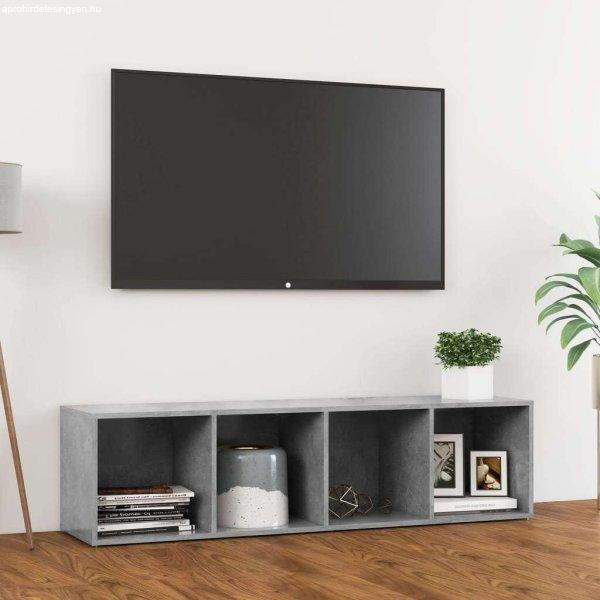 vidaXL betonszürke forgácslap TV-szekrény 142,5 x 35 x 36,5 cm