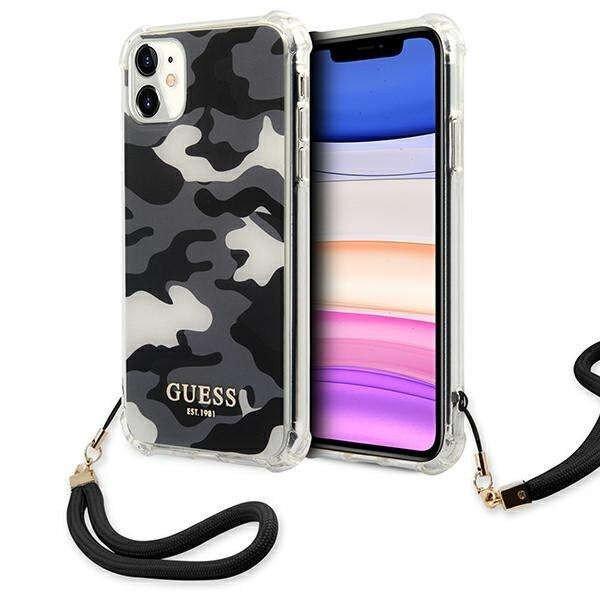 Apple iPhone 11 - Guess Camo Collection eredeti Guess telefontok, Fekete