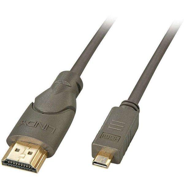 Lindy 41350 HDMI kábel 0,5 M HDMI A-típus (Standard) HDMI D-típus (Micro)
Fekete (41350)