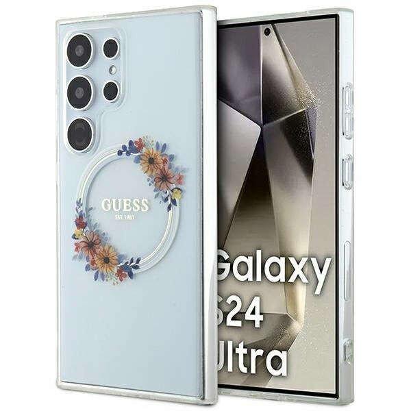 Guess GUHMS24LHFWFCT Samsung Galaxy S24 Ultra hardcase IML Flowers Wreath
MagSafe transparent