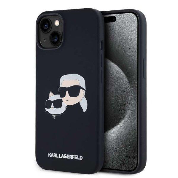 Telefontok iPhone 14 - Karl Lagerfeld fekete magsafe kompatibilis hátlap tok