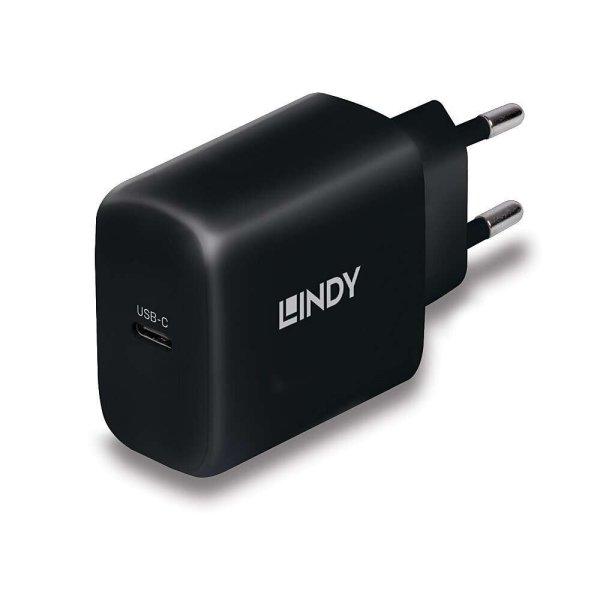 Lindy 73426 USB Type-C GaN Hálózati töltő - Fekete (65W)