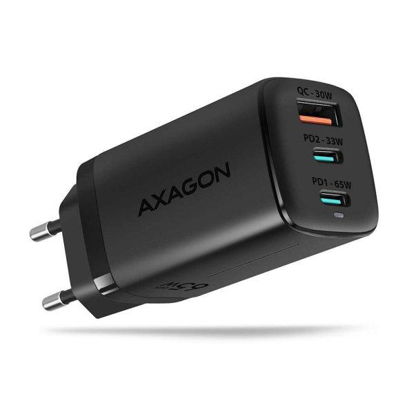 AXAGON ACU-DPQ65W 2x USB-C / 1x USB-A Hálózati töltő - Fekete (65W)