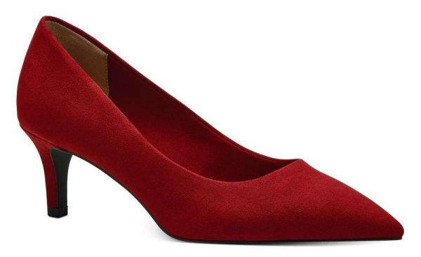 Tamaris női magassarkú félcipő - piros