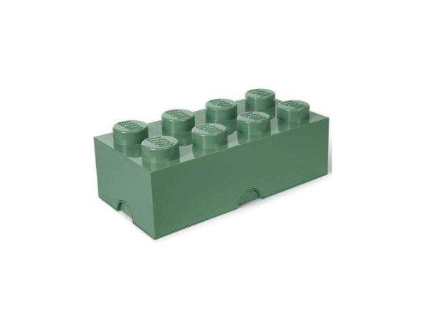 Lego Storage Brick 8 Tárolódoboz 25x50cm - Homokzöld