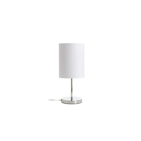 NYC/RON 15/20 asztali lámpa Polycotton fehér/króm 230V LED E27 15W