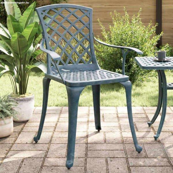 vidaXL 2 db zöld öntött alumínium kerti szék