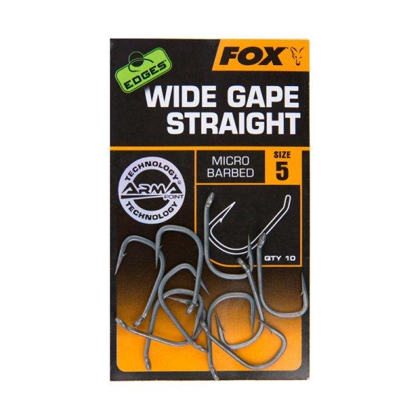 Fox Edges™ Wide Gape Straight Barbed - bojlis horog 10db (Chk174 Chk175 Chk176
Chk177 Chk178 Chk179) szakállas