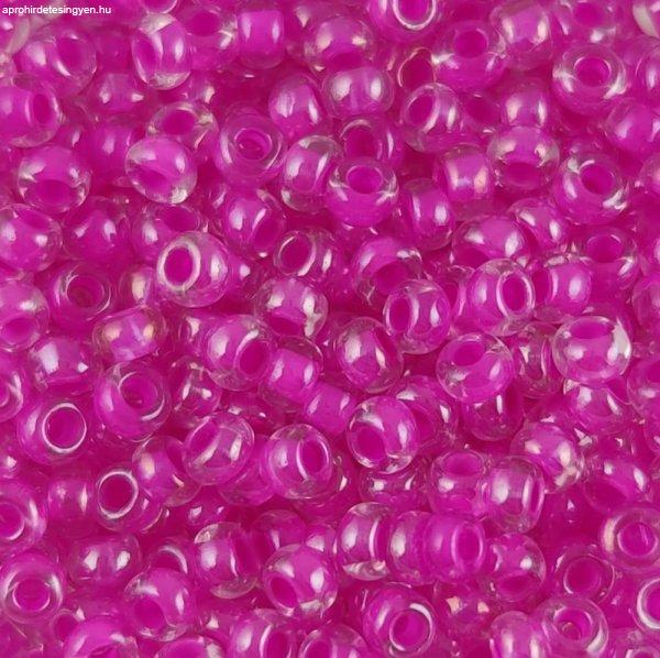 Preciosa cseh kásagyöngy - Pink Lined Crystal - 10/0