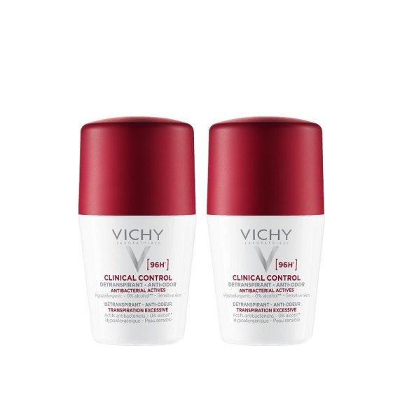 Vichy Golyós dezodor készlet szagok ellen Clinical Control 96h
(Detranspirant) 2 x 50 ml