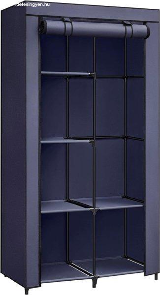 Szövet ruhásszekrény / mobil gardrób - 88 x 168 cm (kék)