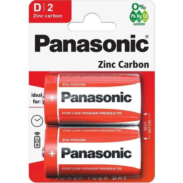 elem PANASONIC Red Zinc 1,5 V cink-mangán GÓLIÁT (2db)
