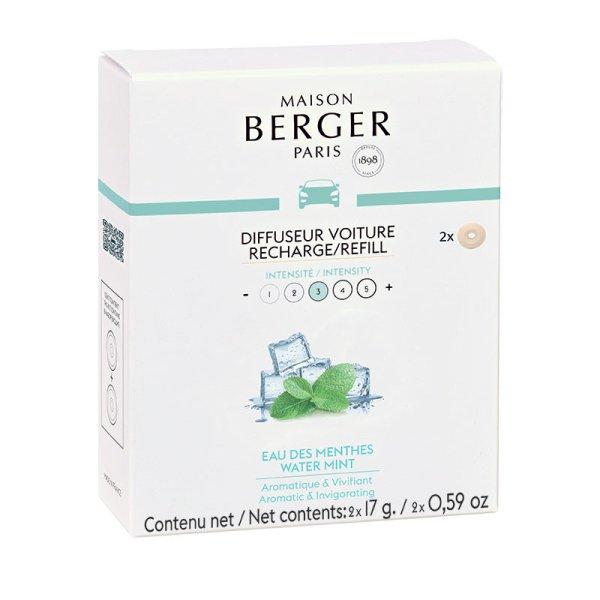 Maison Berger Paris Csere utántöltő
autóillatosító diffúzorhoz Mentolos víz Water Mint (Car
Diffuser Recharge/Refill) 2 db