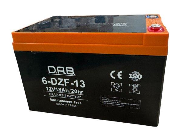 Grafén akkumulátor 12 V 18 Ah gondozásmentes D.A.B.