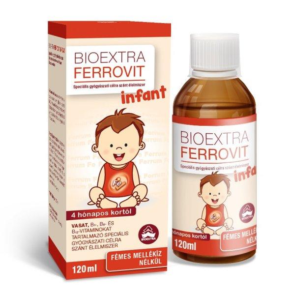 Bioextra ferrovit infant speciális gyógyászati célra szánt élelmiszer,
csecsemők vashiányos állapota esetén 120 ml