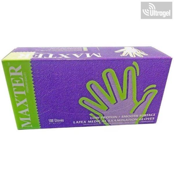 Maxter Latex púdermentes 5.7gr vizsgálókesztyű