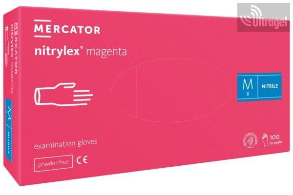 Mercator nitrylex® magenta - PÚDERMENTES NITRIL vizsgálókesztyű, pink