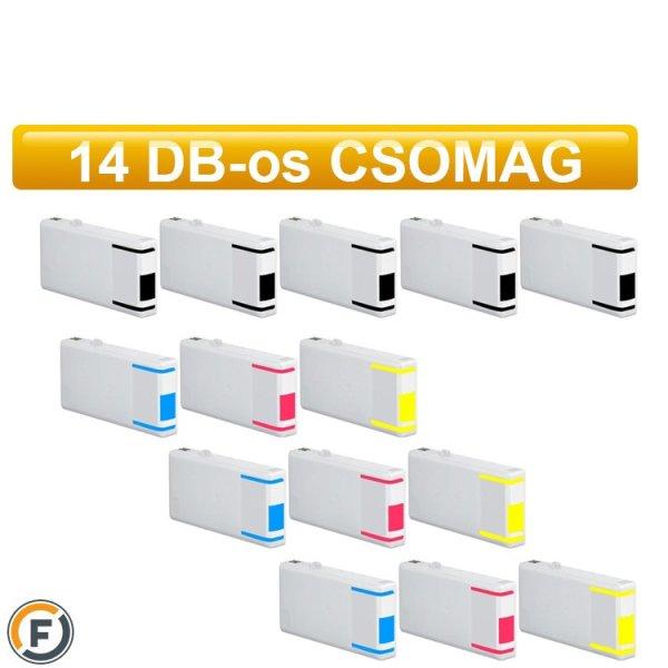 Epson nyomtatóhoz T7015 utángyártott tintapatron csomag, 14 db (T7011)