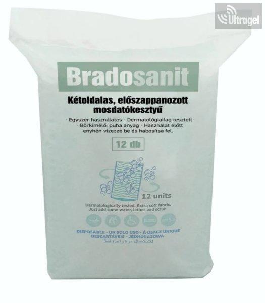 Mosdatókesztyű Bradosanit - előszappanozott mosdatókesztyű - 12db