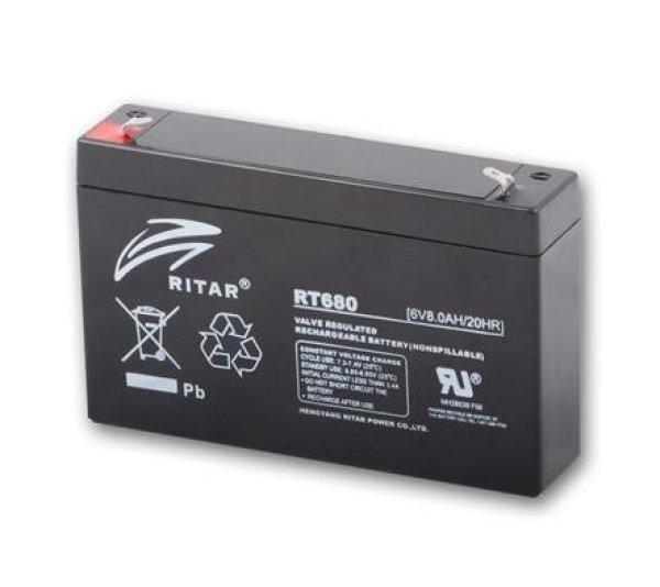 Ritar RT680 6V 8Ah zselés akkumulátor