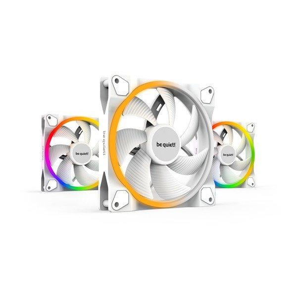 Be Quiet! Cooler 14cm - LIGHT WINGS WHITE 140mm PWM Triple Pack (RGB, 1700rpm,
20,6dB, fehér)