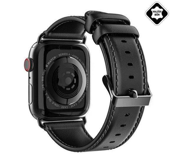 DUX DUCIS YA pótszíj (nagy egyedi méret, valódi bőr, mágneses) FEKETE
Apple Watch Ultra 2 49mm, Watch Ultra 49mm, Watch Series 9 45mm 