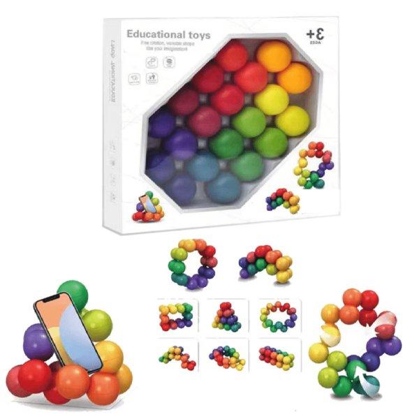 Kreatív színes ART labdajáték gömbök -
forgathatók, csavarhatók és konfigurációk végtelen
sorává alakíthatók (BBE)