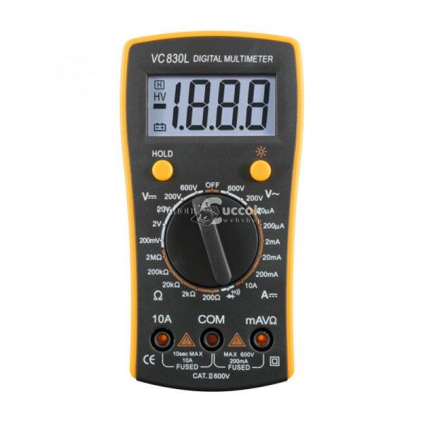 Home VC 830L digitális multiméter, egyenfeszültség, váltófeszültség,
egyenáram, ellenállás mérése, mért érték rögzítés