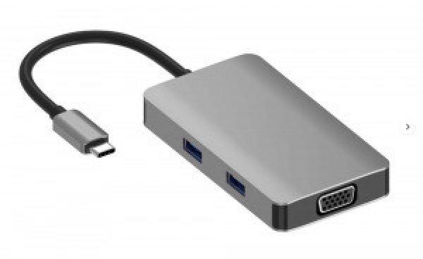 Qhou USB C -> USB 3.0, USB 2.0, VGA, SD és TF kártya,HDTV átalakító