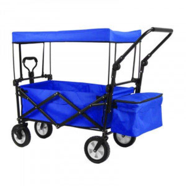 Összecsukható kocsi tetővel, húzható-tolható HOP1001724-2 kék