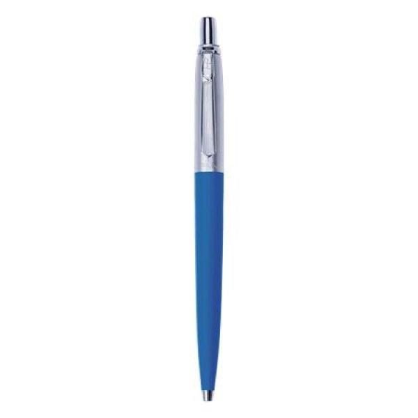Golyóstoll, 0,8 mm, nyomógombos, tengerkék tolltest, PAX, kék